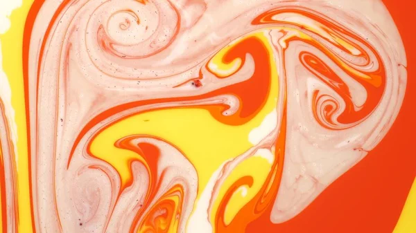 Multicolored Marble Ink Orange Marble Pattern Combination Bends Abstract Pattern — Stock Photo, Image