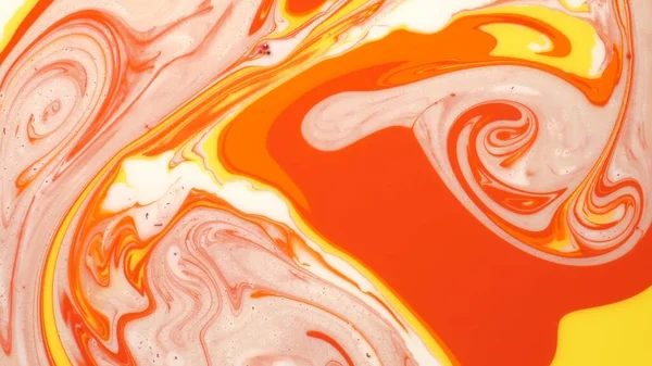 Multicolored Marble Ink Orange Marble Pattern Combination Bends Abstract Pattern — стоковое фото