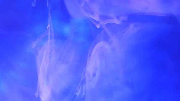 Liquid Paint Mixing Artwork Splashes Swirls Detailed Background Movement Blue — 图库照片
