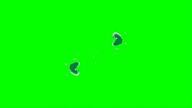 Soyut arkaplan, yeşil arkaplandaki sıçramalarla vurgulanan, limon renkli bir mürekkep damlasından oluşan bir sıçramadır.