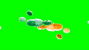 Suluboya tasarımının sanatsal çok renkli unsurları, soyut arkaplan, yeşil arkaplandaki sıçramalarla vurgulanan bir damla kireç ve turuncu mürekkeple oluşturulan bir sıçramadır.