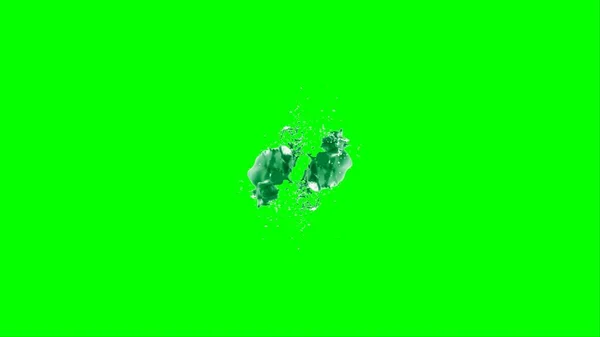 Abstract Background Splash Created Drop Lime Colored Ink Highlighted Splashes — Photo