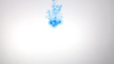 Beyaz arka planda, suda renkli boya patlaması.