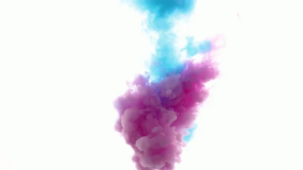 Una Explosión Pinturas Colores Agua Sobre Fondo Blanco —  Fotos de Stock