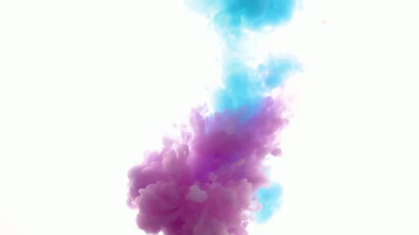 Una Explosión Pinturas Colores Agua Sobre Fondo Blanco —  Fotos de Stock