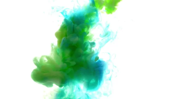 Explosion Colored Paints Water White Background — Stock Photo, Image