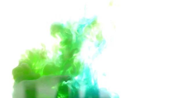 Explosion Colored Paints Water White Background — Stock Photo, Image