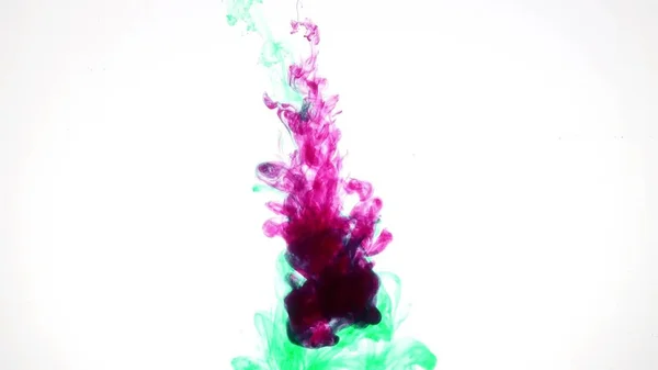 Explosion Colored Paints Water White Background — Stock Photo, Image