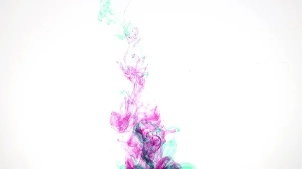 Una Explosión Pinturas Colores Agua Sobre Fondo Blanco — Foto de Stock