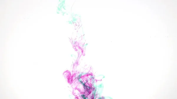 Explosion Colored Paints Water White Background — Stock Photo, Image