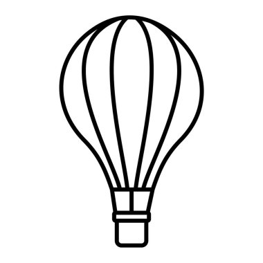 Sıcak hava balonu ikonu. Web tasarımı için balon vektör simgelerinin özet çizimi
