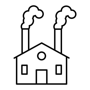 Fabrika binası ikonu. vektör illüstrasyonu