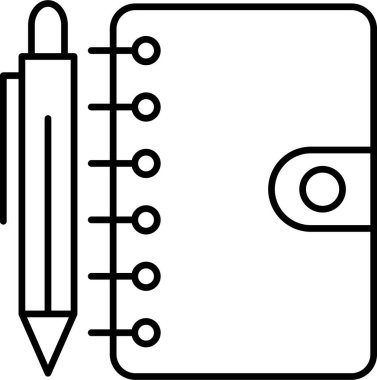 Kalem. Web simgesi basit illüstrasyon