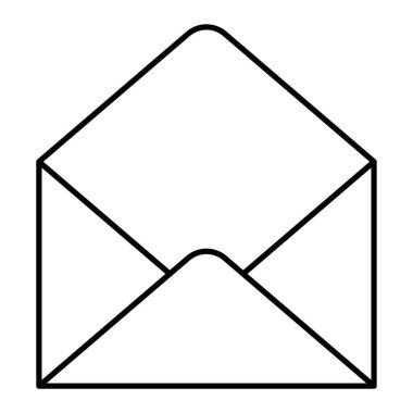 İleti e- posta simgesi vektör illüstrasyon tasarımı içeren zarf