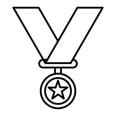 Madalya simgesi, vektör illüstrasyonu