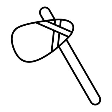 Tek izole edilmiş balta simgesinin vektör çizimi