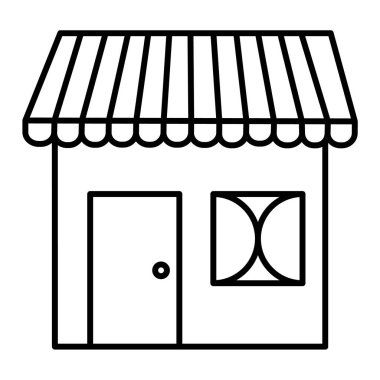 Mağaza. Web simgesi basit illüstrasyon
