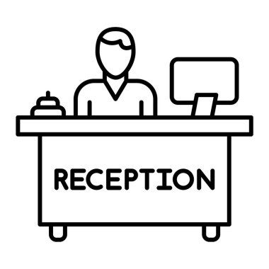 Resepsiyon Simgesi Vektör illüstrasyonu
