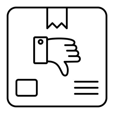 El ile başparmak aşağı simge, vektör illüstrasyon