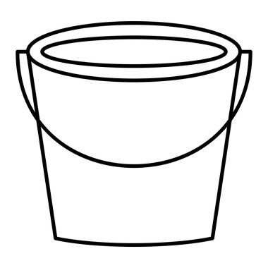 Kova ikonu. Web için su kabı vektör simgelerinin özet çizimi