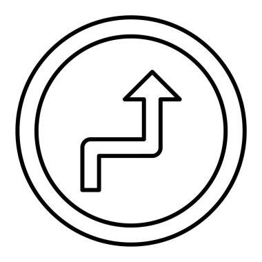 Yol simgesi, vektör illüstrasyonu