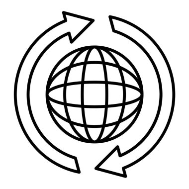 Küresel simge vektör illüstrasyonu
