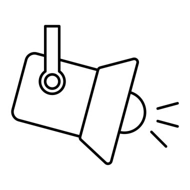 megafon ikonu. Web için hoparlör vektör simgelerinin özet çizimi