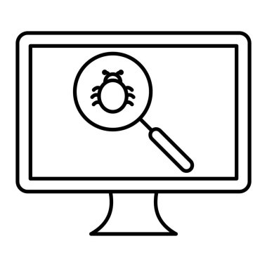 bilgisayar monitörü Büyüteç vektör çizim tasarım ile