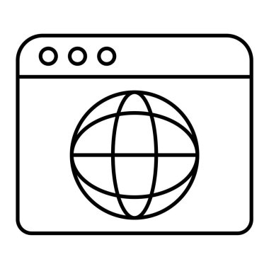 tarayıcı simgesi vektör illüstrasyonu