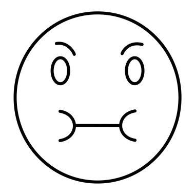 Yüz simgesi izole edildi. vektör illüstrasyonu.