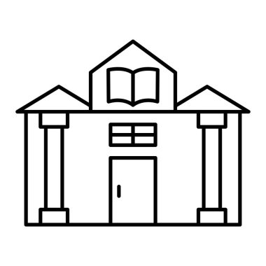 Eğitimin vektör illüstrasyonu ve yapı ikonu. fit, okul ve gayrimenkul sembolü.