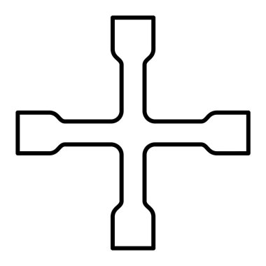 Modern siyah simgenin vektör illüstrasyonu