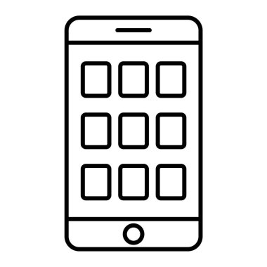 cep telefonu simgesi. akıllı telefon aygıtı vektör çizim sembolü.