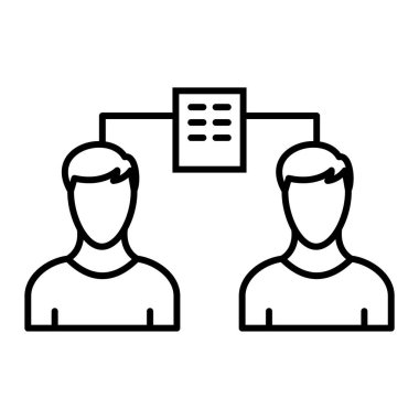 İş dünyası takım simgesinin vektör illüstrasyonu