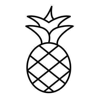 ananas ikonu vektör illüstrasyonu