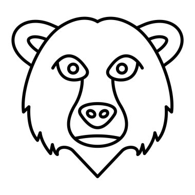 Ayı ağı simgesi basit illüstrasyon