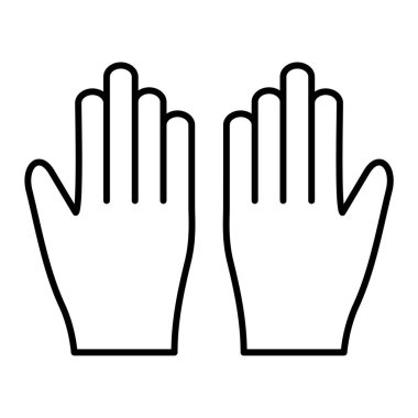 Eldiven ikonu. vektör illüstrasyonu