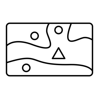 Basit simge, ana hatlı vektör çizimi