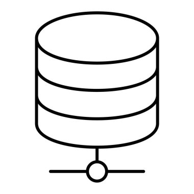 veritabanı vektör düz simgesi
