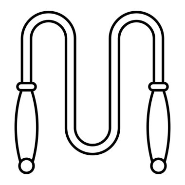 İp simgesi. Ana hatlı spor aletleri vektör çizimi. izole kontur sembolü