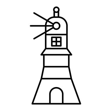 deniz feneri ikonu vektör illüstrasyonu