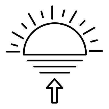 Güneş. Web simgesi basit illüstrasyon