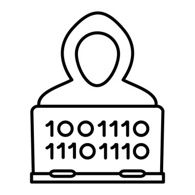 Hacker simgesinin vektör illüstrasyonu
