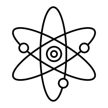 Atom simgesi. Web için basit molekül vektör sembolü çizimi