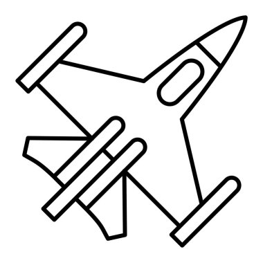 uçak ikonu vektör illüstrasyonu