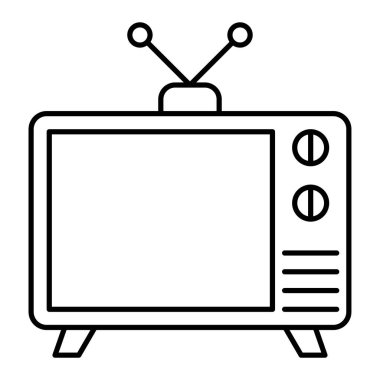 Televizyon. Web simgesi basit illüstrasyon