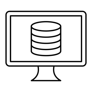 veritabanı. Web simgesi basit illüstrasyon