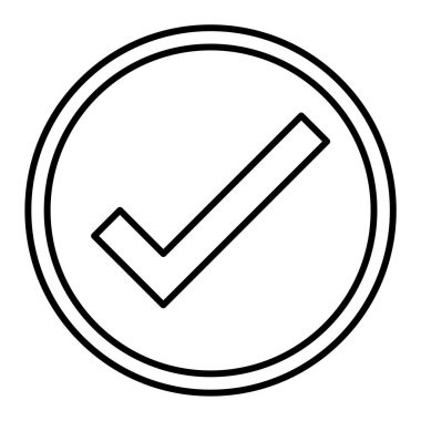 İşaret simgesini işaretle. siyah ve beyaz tasarım. vektör illüstrasyonu.