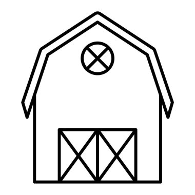 çiftlik evi ikonu vektör illüstrasyon tasarımı