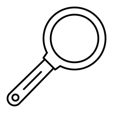 Büyüteç simgesi. İnternet için loupe vektör simgelerinin özet çizimi